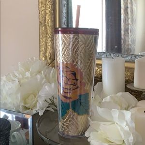 NWT Starbucks Fall Quilted Rose Tumbler